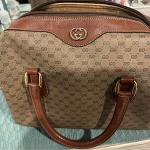 Gucci Brown Monogram Satchel
